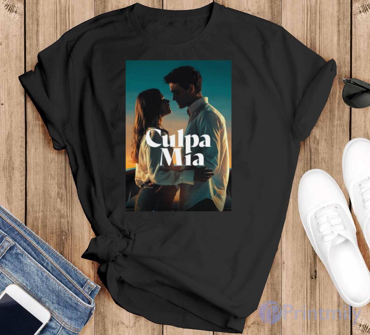 Culpa Mia Movie Design shirt - Black T-Shirt Culpa Mia Movie Design shirt - Black T-Shirt