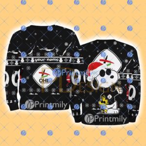 Oh Leuven Snoopy And Woodstock Happy Merry Christmas Ugly Sweater New Gift Christmas Product Photo 1