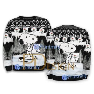 Oh Leuven Snoopy Custom Name Christmas Ugly Sweater Limited Edition Product Photo 1