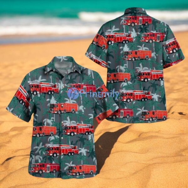 Stamford, Connecticut, Stamford Fire Department Summer Hawaiian Shirt Product Photo 1