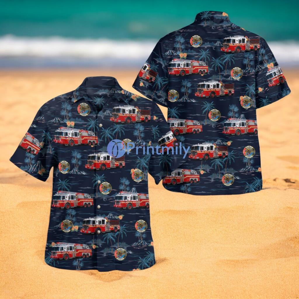 Staten Island, New York, FDNY Engine 161 Ladder 81 Summer Hawaiian Shirt 3 Staten Island, New York, FDNY Engine 161 Ladder 81 Summer Hawaiian Shirt Product Photo 1