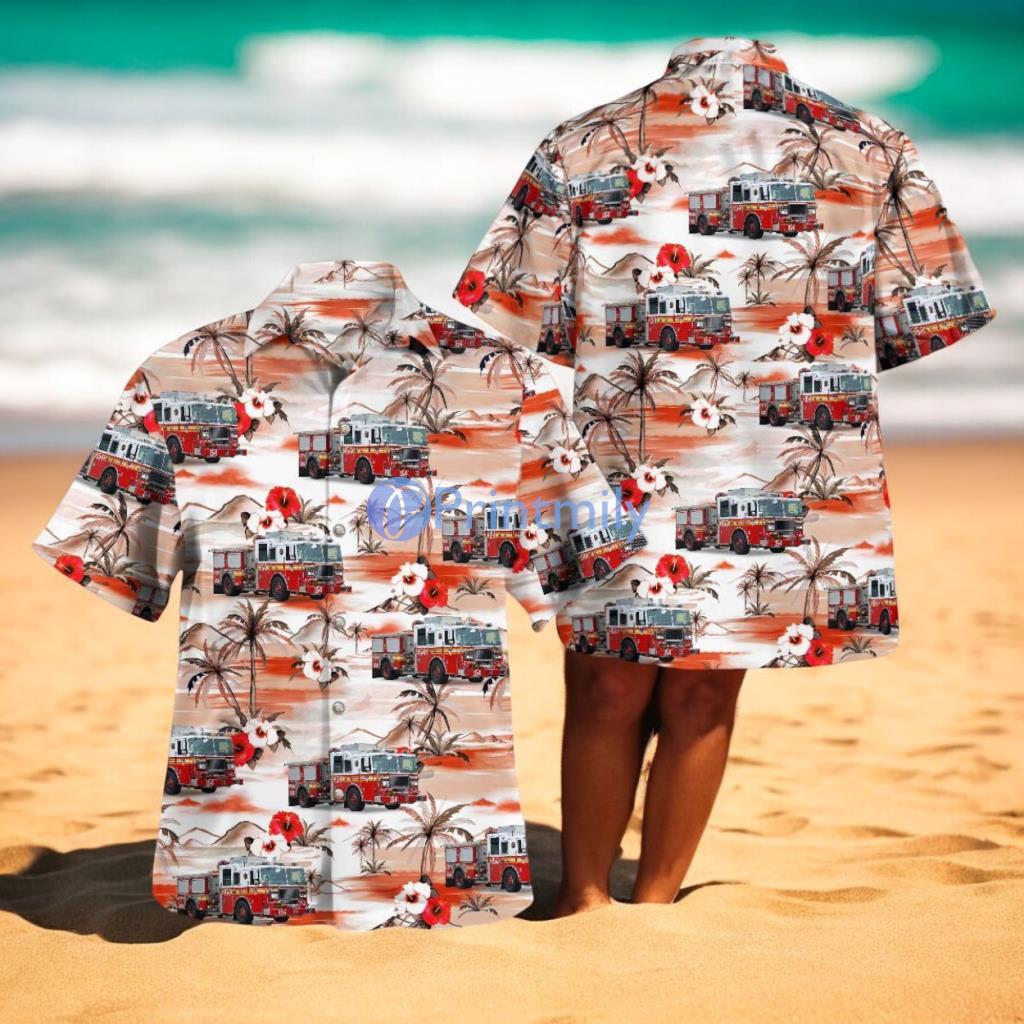Staten Island, New York, FDNY Firehouse Engine 154 Summer Hawaiian Shirt 3 Staten Island, New York, FDNY Firehouse Engine 154 Summer Hawaiian Shirt Product Photo 1