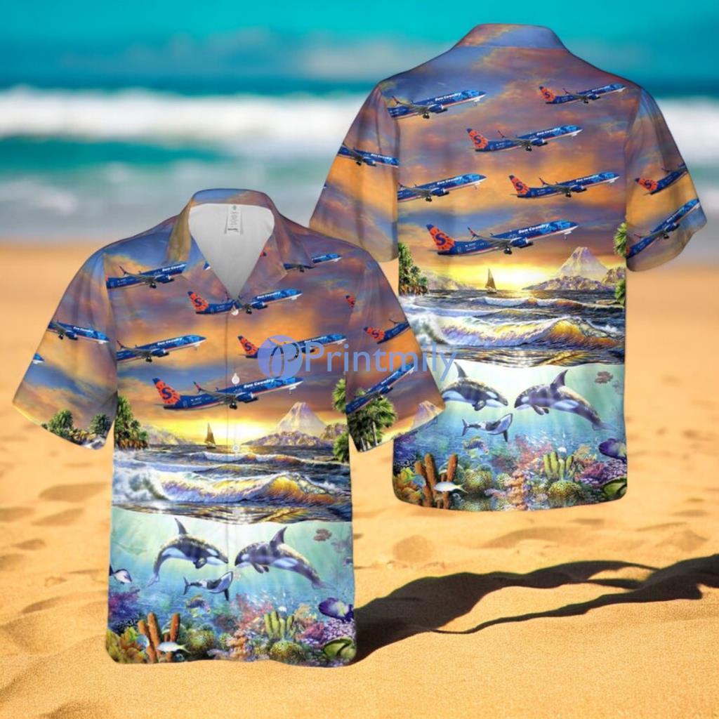 Sun Country Airlines Boeing 737-8FH Summer Hawaiian Shirt 3 Sun Country Airlines Boeing 737-8FH Summer Hawaiian Shirt Product Photo 1