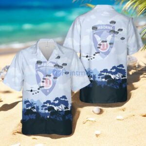 US Army 11th Airborne Division Parachute Tropical Hawaiian Shirt Product Photo 1
