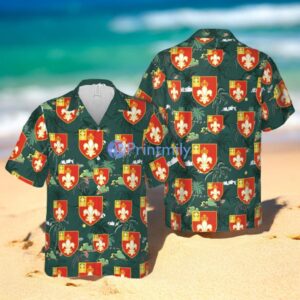 US Army 12th Field Artillery Regiment Unit Crest Tropical Hawaiian Shirt Product Photo 1