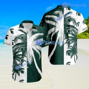 Michigan State Ncaa Aloha Tropical Custom Name Hawaiian Shirt Trending Summer Product Photo 1