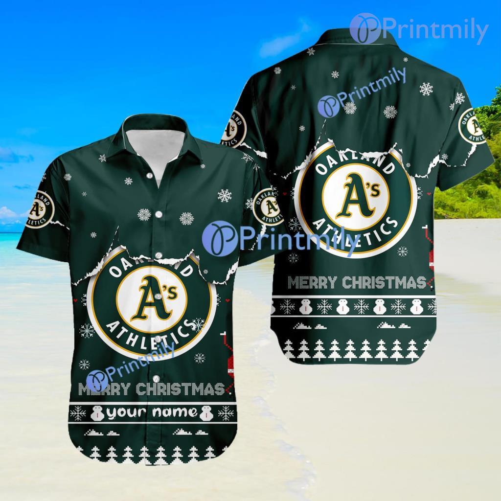 Oakland Athletics MLB Sport Snoopy And Stock Christmas Custom Name Trending Hawaiian Shirt 3 Oakland Athletics MLB Sport Snoopy And Stock Christmas Custom Name Trending Hawaiian Shirt Product Photo 1