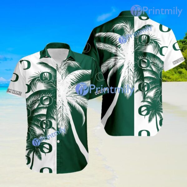 Oregon Ducks Ncaa Aloha Tropical Custom Name Hawaiian Shirt Trending Summer Product Photo 1