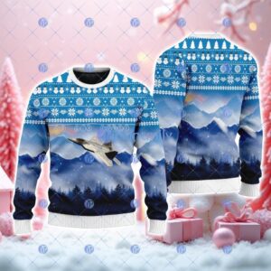 F-22 Raptor American New Trend Uggly Sweater Christmas Best Gift Product Photo 1