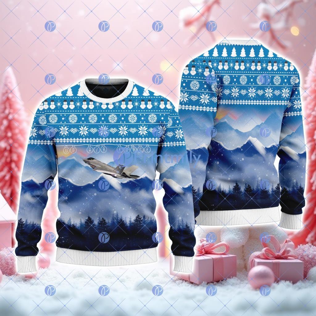 F-35 Lightning Ii American New Trend Uggly Sweater Christmas Best Gift 2 F-35 Lightning Ii American New Trend Uggly Sweater Christmas Best Gift Product Photo 1