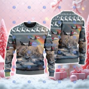 Silver Airways Saab American Airlines Christmas House Under The Rainbow Ugly Sweater 3D Product Photo 1