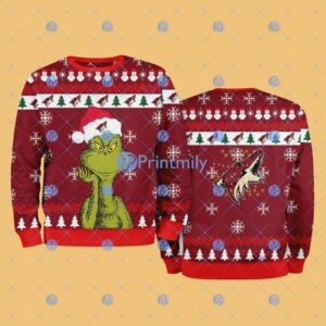 Arizona Coyotes The Grinch Funny Merry Christmas Uglly Sweater 3D Gift For Fans Product Photo 1