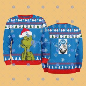 Atalanta The Grinch Funny Merry Christmas Uglly Sweater 3D Gift For Fans Product Photo 1