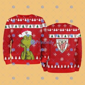 Athletic Bilbao The Grinch Funny Merry Christmas Uglly Sweater 3D Gift For Fans Product Photo 1