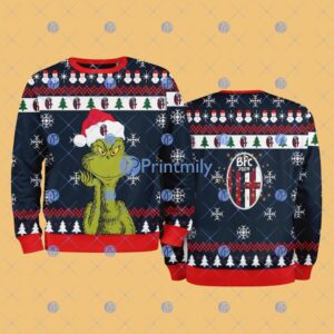 Bologna The Grinch Funny Merry Christmas Uglly Sweater 3D Gift For Fans Product Photo 1