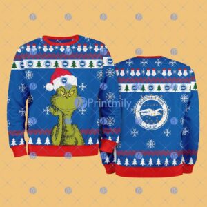 Brighton & Hove Albion The Grinch Funny Merry Christmas Uglly Sweater 3D Gift For Fans Product Photo 1