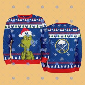 Buffalo Sabres The Grinch Funny Merry Christmas Uglly Sweater 3D Gift For Fans Product Photo 1