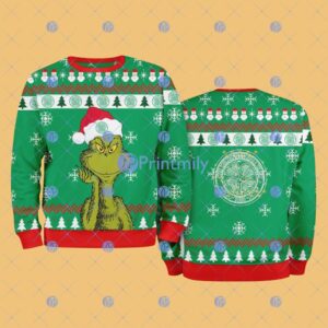 Celtic The Grinch Funny Merry Christmas Uglly Sweater 3D Gift For Fans Product Photo 1