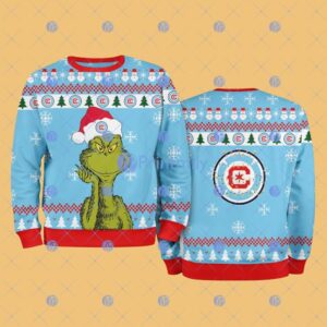Chicago Fire The Grinch Funny Merry Christmas Uglly Sweater 3D Gift For Fans Product Photo 1