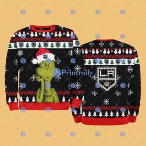 Los Angeles Kings The Grinch Funny Merry Christmas Uglly Sweater 3D Gift For Fans Product Photo 1