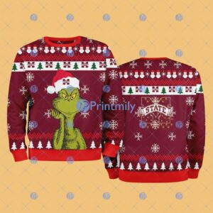 Mississippi State Bulldogs NCAA The Grinch Funny Merry Christmas Ugly Sweater 3D For Fan New Idea Product Photo 1