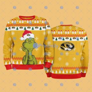 Missouri Tigers NCAA The Grinch Funny Merry Christmas Ugly Sweater 3D For Fan New Idea Product Photo 1