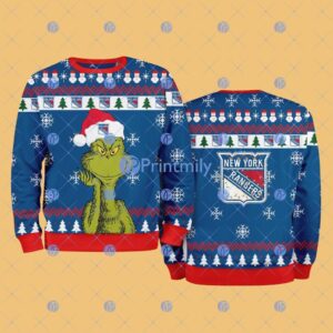 New York Rangers The Grinch Funny Merry Christmas Uglly Sweater 3D Gift For Fans Product Photo 1
