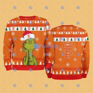 San Francisco Giants MLB The Grinch Funny Merry Christmas Ugly Sweater 3D For Fan New Idea Product Photo 1