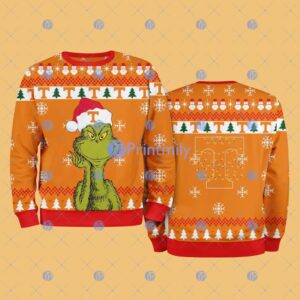 Tennessee Volunteers NCAA The Grinch Funny Merry Christmas Ugly Sweater 3D For Fan New Idea Product Photo 1