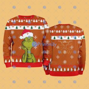 Texas Longhorns NCAA The Grinch Funny Merry Christmas Ugly Sweater 3D For Fan New Idea Product Photo 1