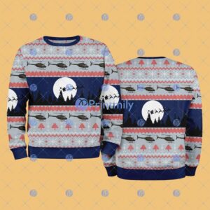 US Army Bell OH-58 Kiowa Christmas AOP Sweater Gift For Fans Product Photo 1
