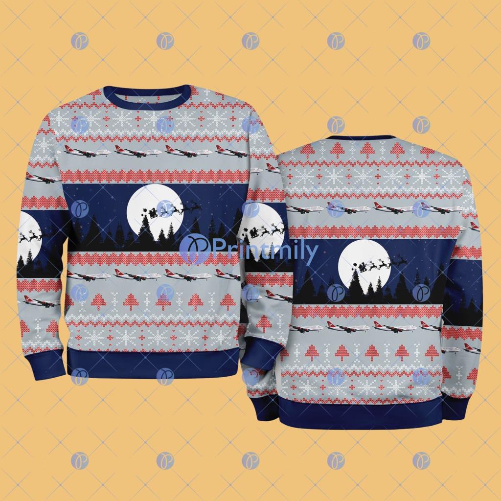 Virgin Atlantic Boeing Christmas AOP Sweater Gift For Fans 2 Virgin Atlantic Boeing Christmas AOP Sweater Gift For Fans Product Photo 1